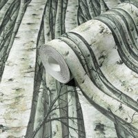 Vliestapete mit W&auml;ldern und Buchenb&auml;umen...