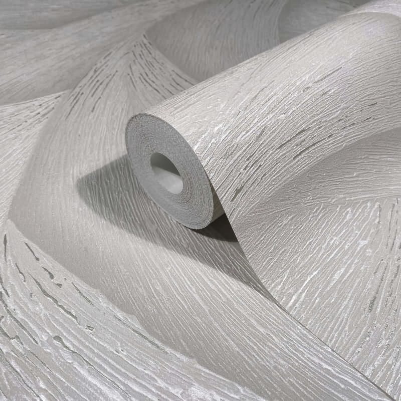 Vliestapete in Grau, Beige 3D-Optik Wellen Grafisch Modern für Wohnzimmer Schlafzimmer Küche (35501)