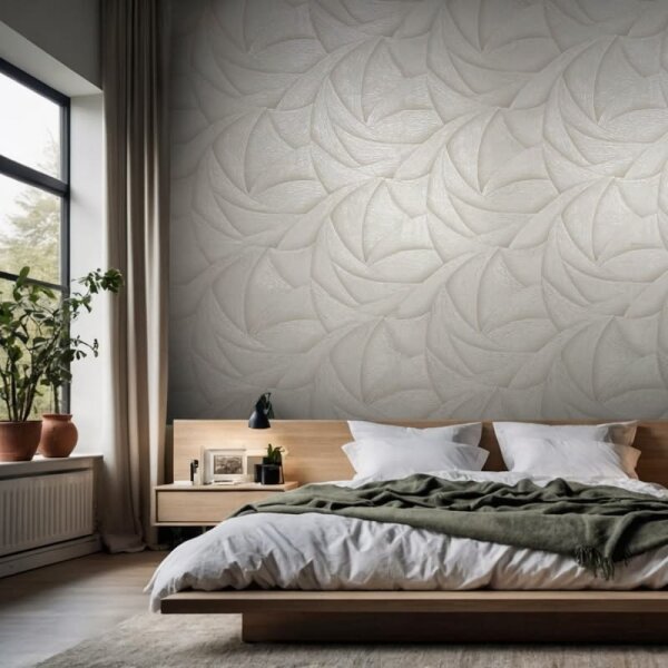 Vliestapete in Beige 3D-Optik Wellen Grafisch Modern für Wohnzimmer Schlafzimmer Küche (35502)