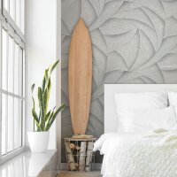 Vliestapete in Grau 3D-Optik Wellen Grafisch Modern...