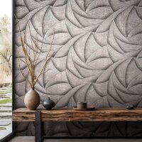 Vliestapete in Schwarz, Bronze 3D-Optik Wellen Grafisch...