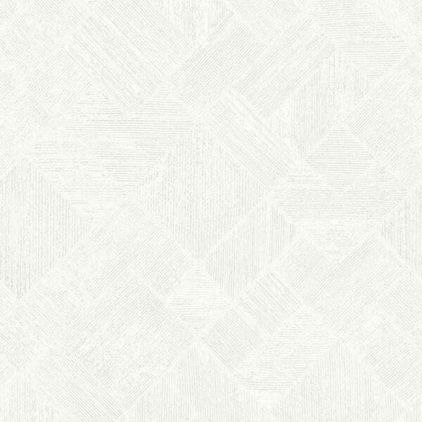 Vliestapete in Weiß Karriert, Rautenmuster Grafisch Geometrisch für Wohnzimmer Schlafzimmer Küche (35508)