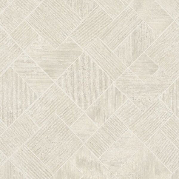 Vliestapete in Beige Karriert, Rautenmuster Grafisch Geometrisch für Wohnzimmer Schlafzimmer Küche (35509)