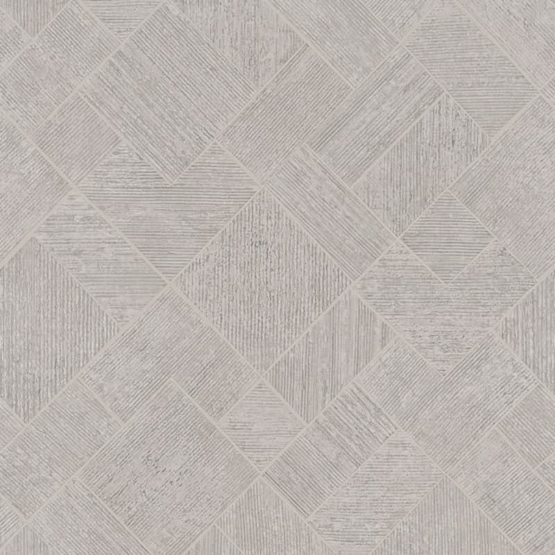 Vliestapete in Grau, Beige Karriert, Rautenmuster Grafisch Geometrisch für Wohnzimmer Schlafzimmer Küche (35510)