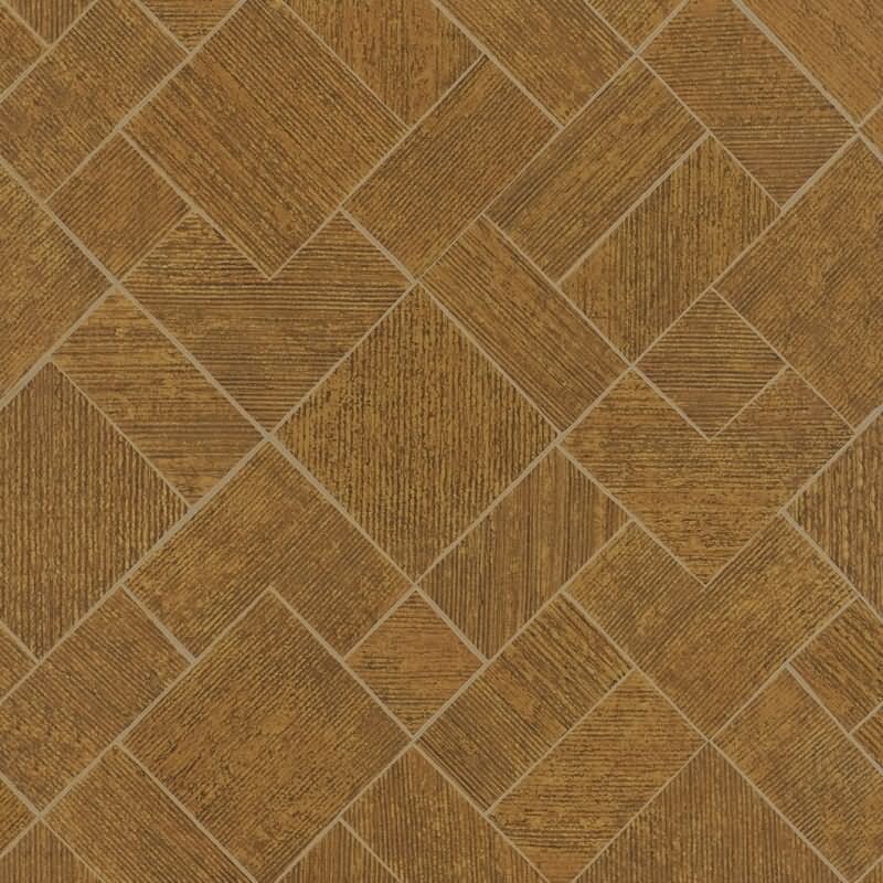 Vliestapete in Gold Karriert, Rautenmuster Grafisch Geometrisch für Wohnzimmer Schlafzimmer Küche (35513)