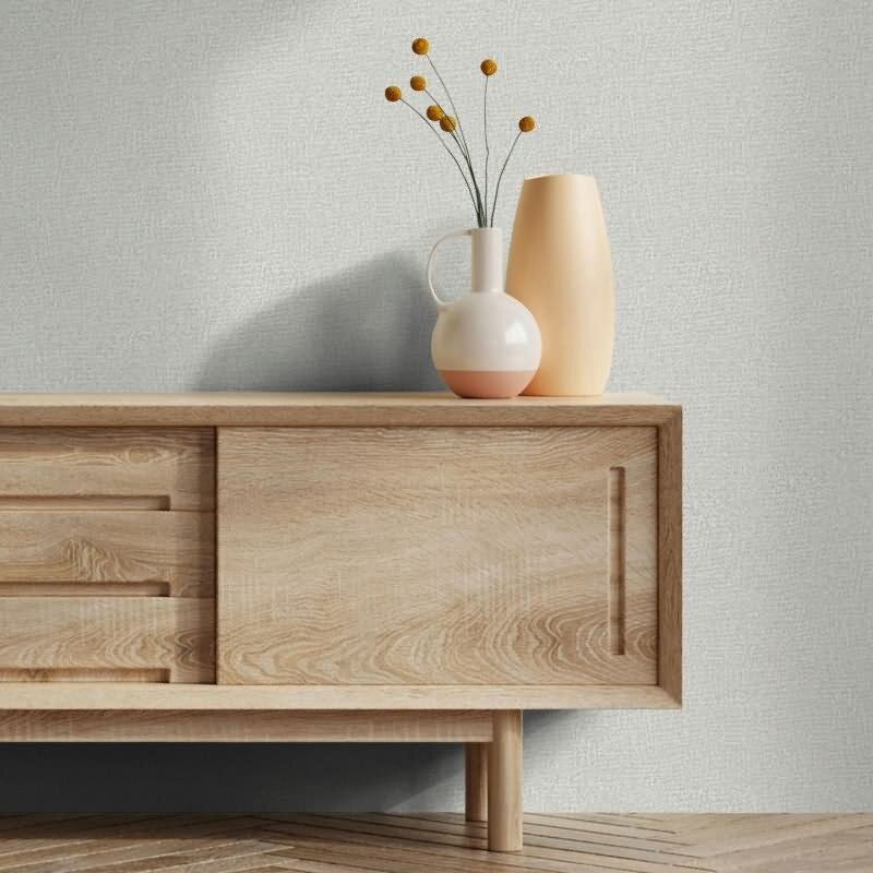 Vliestapete in Grau, Beige Strukturiertes Textil Putzoptik Uni für Wohnzimmer Schlafzimmer Küche (35516)