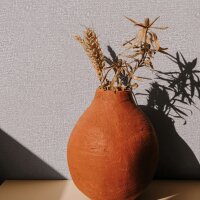 Vliestapete in Grau Strukturiertes Textil Putzoptik Uni...