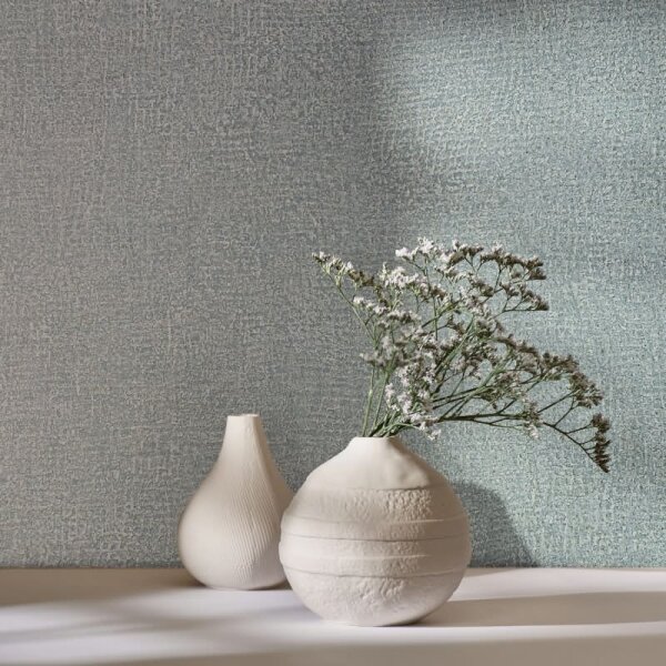 Vliestapete in Blau Strukturiertes Textil Putzoptik Uni für Wohnzimmer Schlafzimmer Küche (35519)