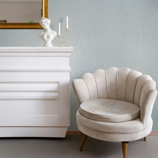 Vliestapete in Blau Strukturiertes Textil Putzoptik Uni für Wohnzimmer Schlafzimmer Küche (35519)