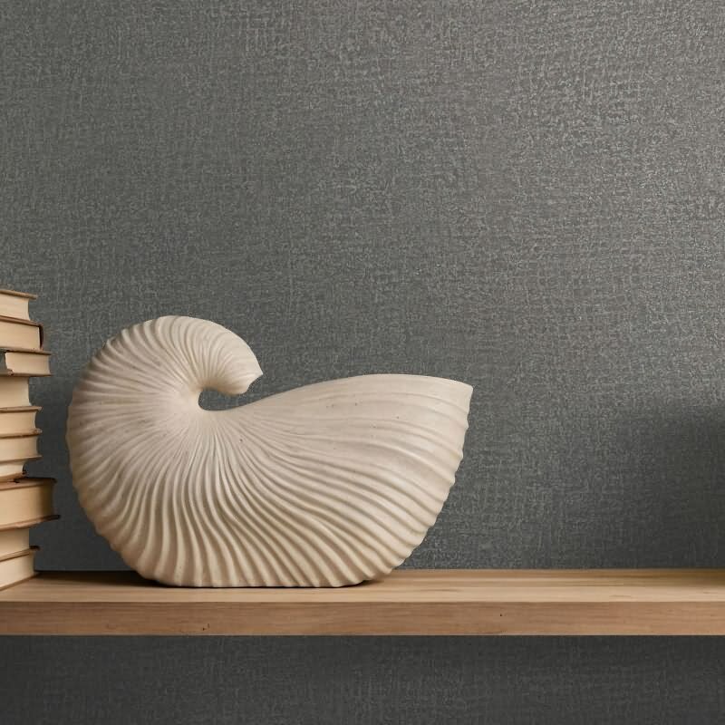 Vliestapete in Grau, Olive Strukturiertes Textil Putzoptik Uni für Wohnzimmer Schlafzimmer Küche (35521)