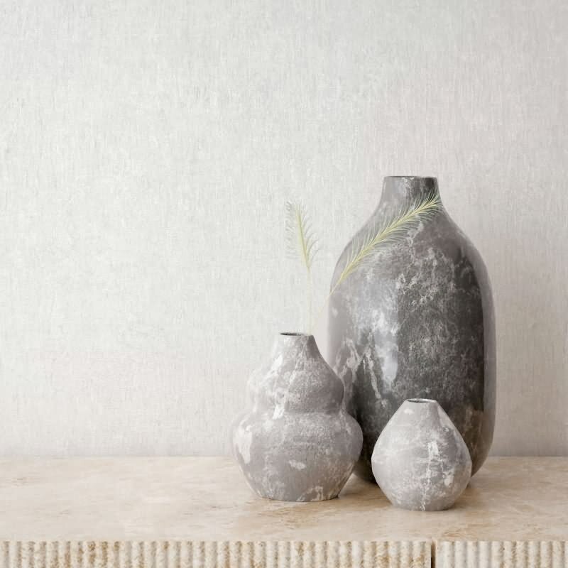 Vliestapete in Weiß Betonoptik Uni Modern für Wohnzimmer Schlafzimmer Küche (35524)