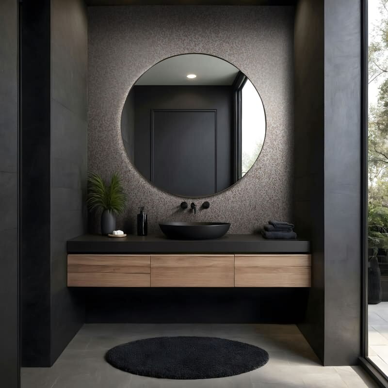 Vliestapete in Grau, Kupfer Blattmotiv Floral Natur für Wohnzimmer Schlafzimmer Küche (35534)