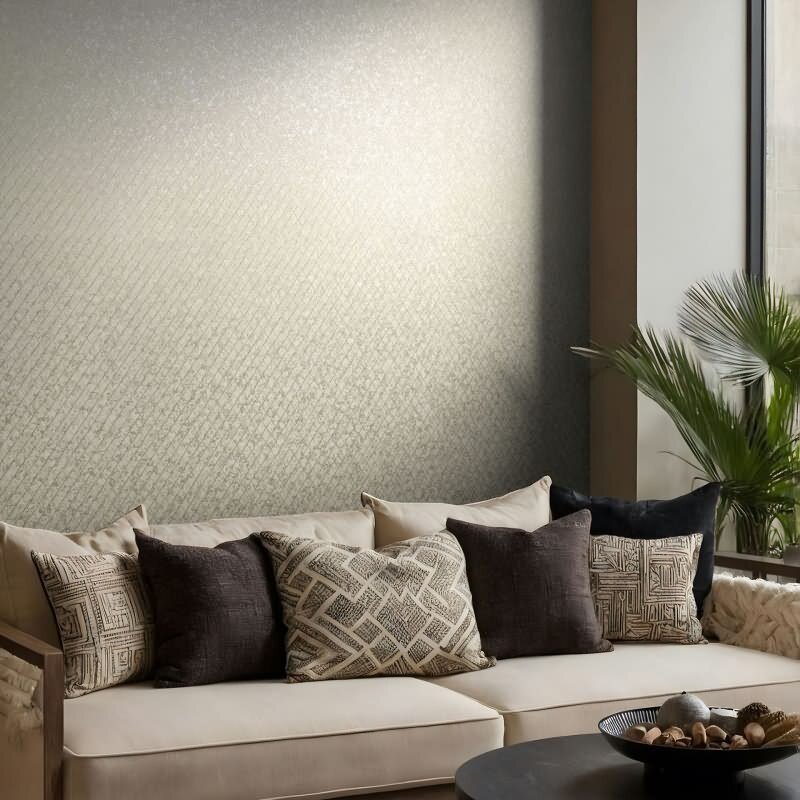 Vliestapete in Beige Rautenoptik Grafisch Geometrisch für Wohnzimmer Schlafzimmer Küche (35535)