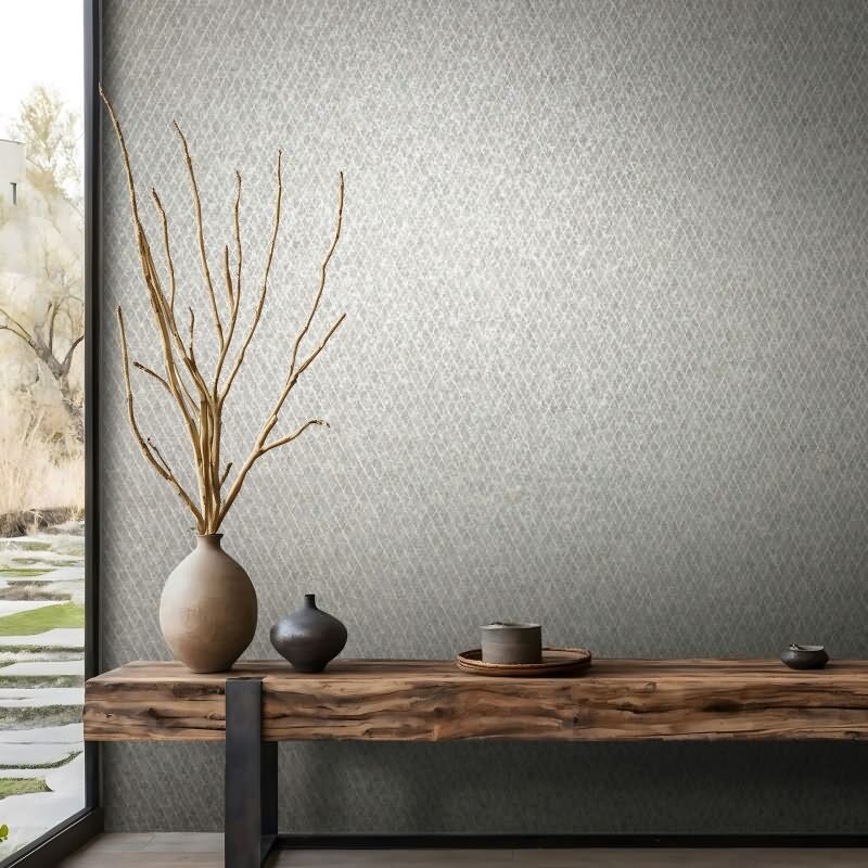 Vliestapete in Grau, Anthrazit Rautenoptik Grafisch Geometrisch für Wohnzimmer Schlafzimmer Küche (35538)