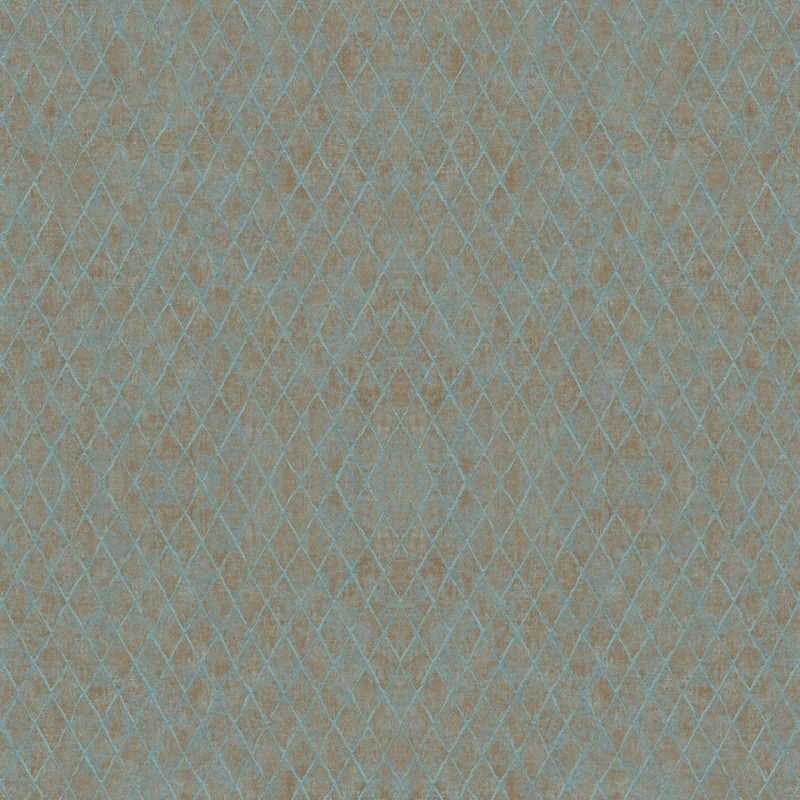 Vliestapete in Braun, Blau Rautenoptik Grafisch Geometrisch für Wohnzimmer Schlafzimmer Küche (35539)