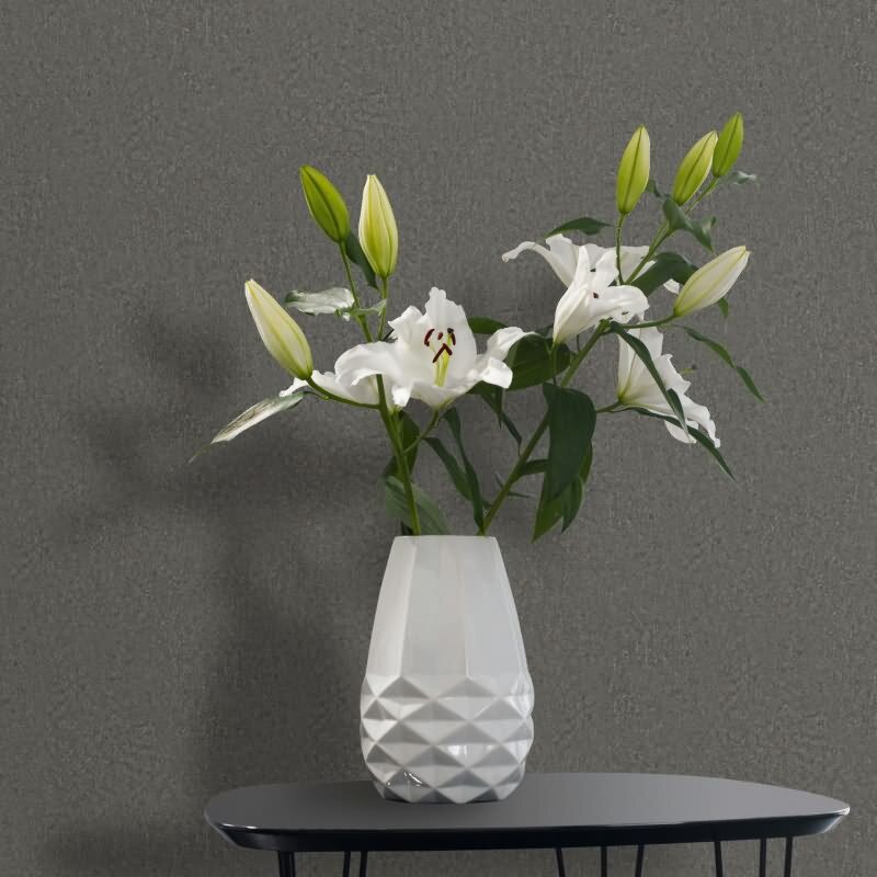 Vliestapete in Grau Strukturierte Putzoptik Uni für Wohnzimmer Schlafzimmer Küche (35541)