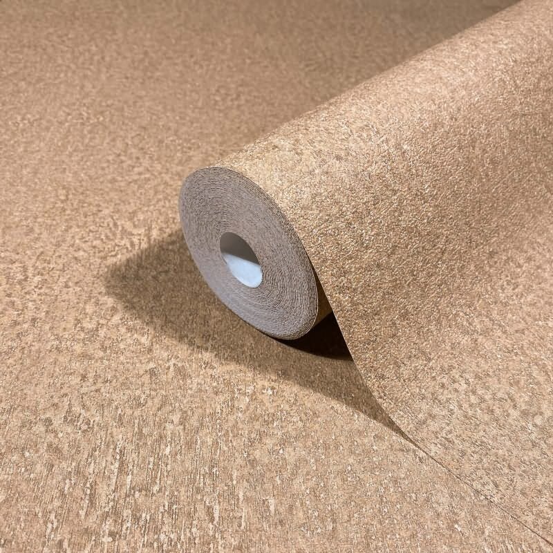 Vliestapete in Braun Strukturierte Putzoptik Uni für Wohnzimmer Schlafzimmer Küche (35542)