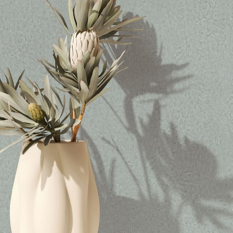 Vliestapete in Grün Strukturierte Putzoptik Uni für Wohnzimmer Schlafzimmer Küche (35543)