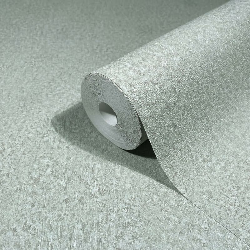 Vliestapete in Grün Strukturierte Putzoptik Uni für Wohnzimmer Schlafzimmer Küche (35543)