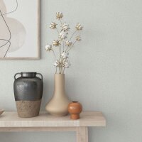 Vliestapete in Wei&szlig;, Grau Strukturierte Putzoptik...