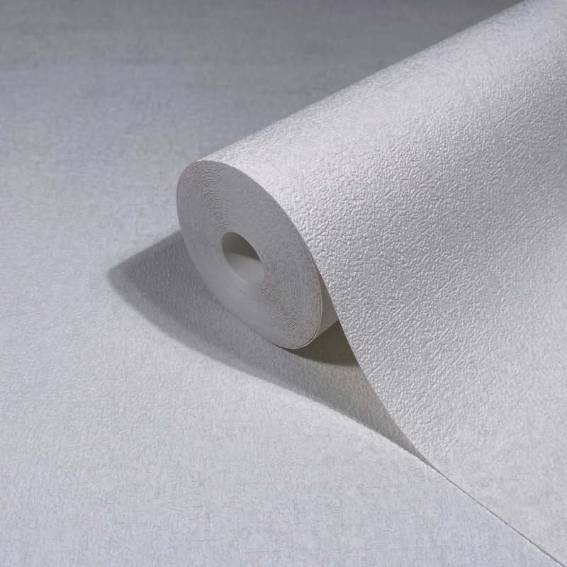 Vliestapete in Weiß Strukturierte Putzoptik Uni für Wohnzimmer Schlafzimmer Küche (35546)