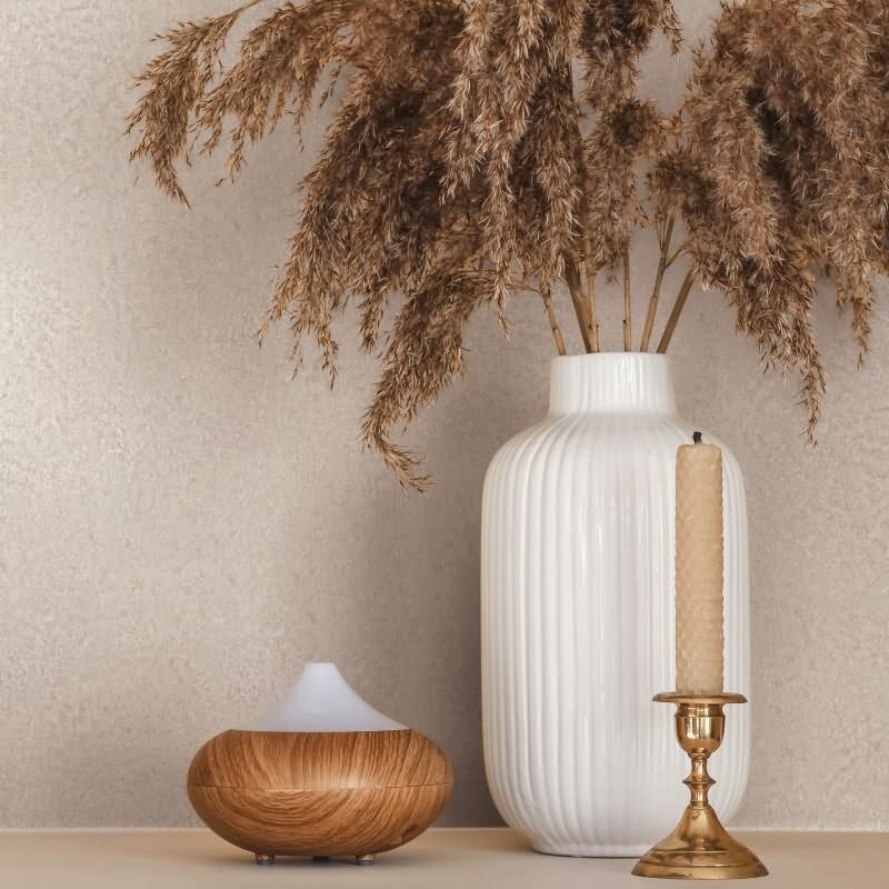 Vliestapete in Beige, Braun Strukturierte Putzoptik Uni für Wohnzimmer Schlafzimmer Küche (35547)