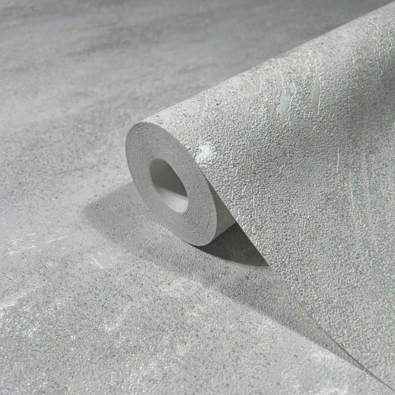 Vliestapete in Marmoroptik mit leichter Struktur weiß, silber Putzoptik (86524)