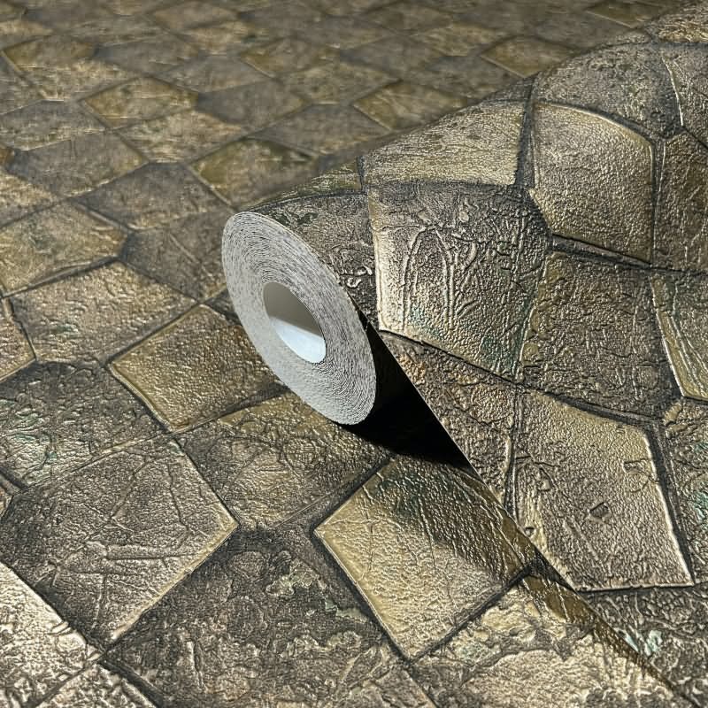 Vliestapete mit grafischem Fünfkantmuster gold Grafisch (86530)