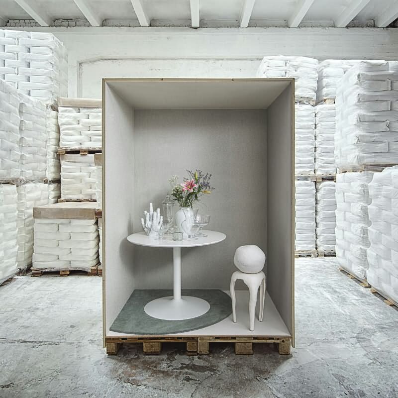 Vliestapete in einfarbiger Textiloptik grau Uni (86533)