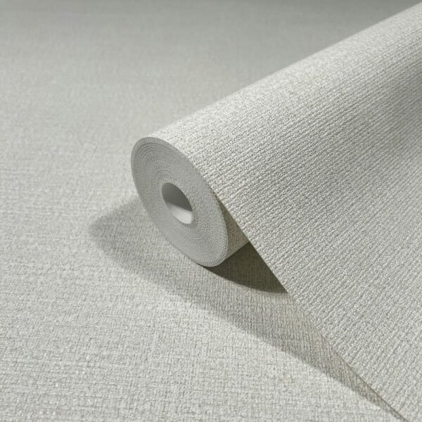 Vliestapete in einfarbiger Textiloptik beige Uni (86534)