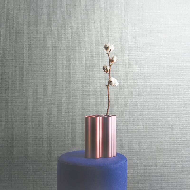 Vliestapete in einfarbiger Textiloptik weiß Uni (86535)