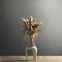 Vliestapete in einfarbiger Textiloptik grau Uni (86536)