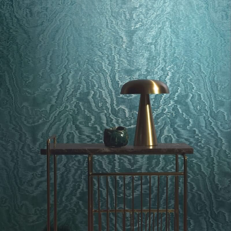 Vliestapete in schimmernder Marmoroptik blau Metalloptik (86544)