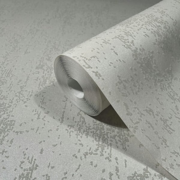 Vliestapete mit strukturiertem Glasperlen Motiv in beige Metalloptik (86547)