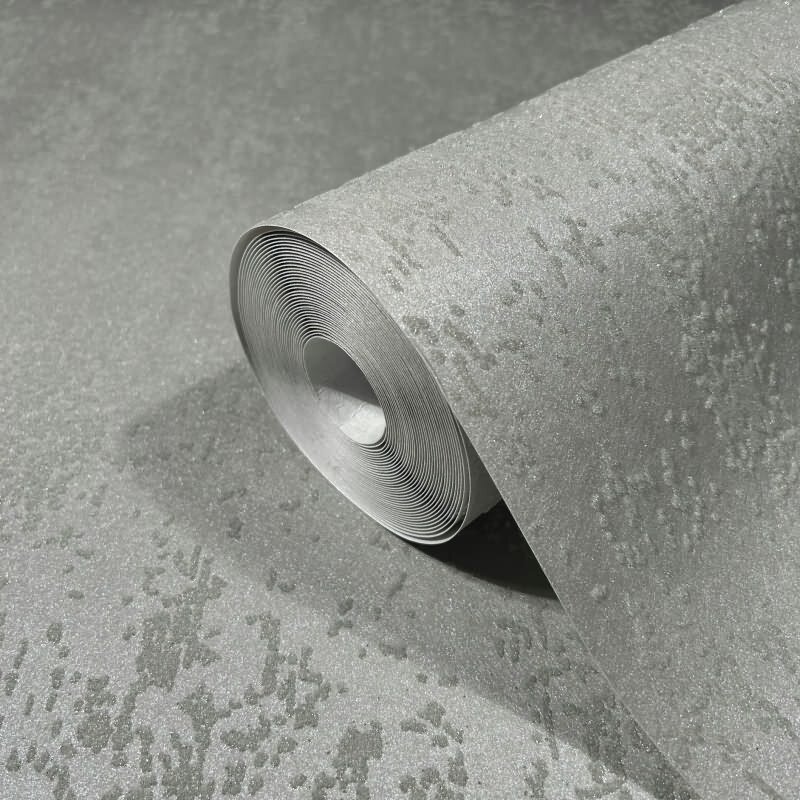 Vliestapete mit strukturiertem Glasperlen Motiv in grau Metalloptik (86549)
