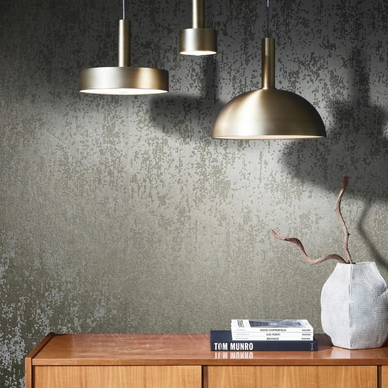 Vliestapete mit strukturiertem Glasperlen Motiv in braun Metalloptik (86550)