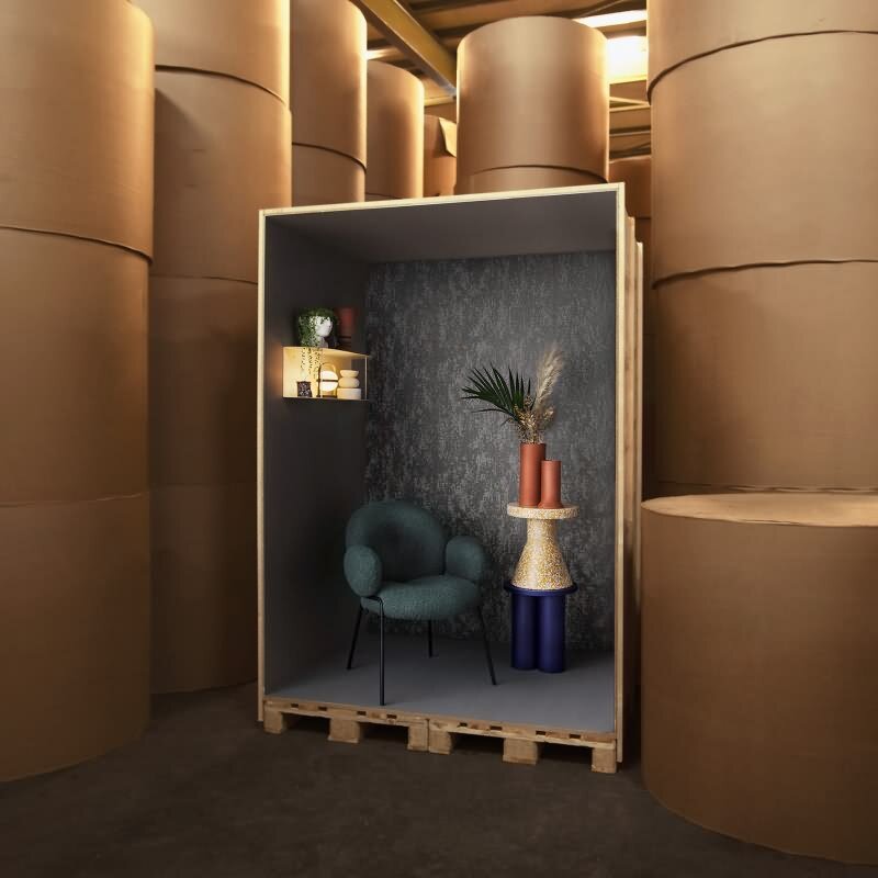 Vliestapete mit strukturiertem Glasperlen Motiv in blau Metalloptik (86551)