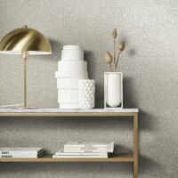 Vliestapete in Textiloptik mit grober Struktur beige Uni...