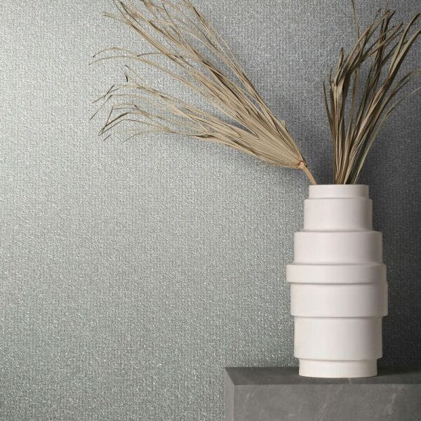 Vliestapete in Textiloptik mit grober Struktur grau Uni (86554)