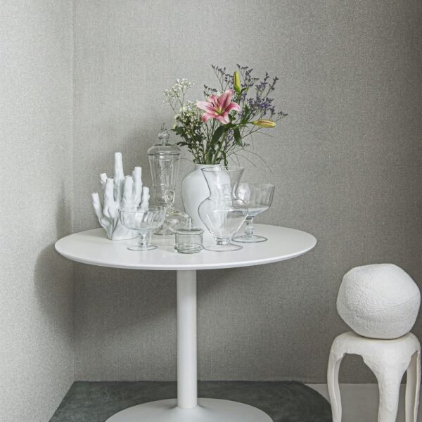 Vliestapete in Textiloptik mit grober Struktur grau Uni (86554)