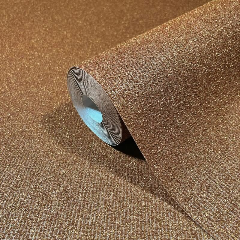 Vliestapete in Textiloptik mit grober Struktur braun Uni (86556)