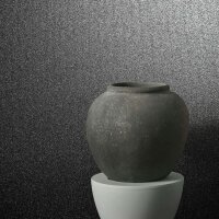 Vliestapete in Textiloptik mit grober Struktur anthrazit...