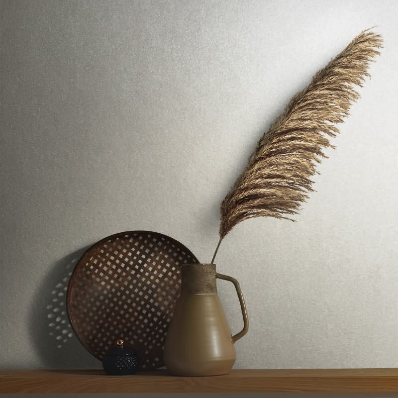 Vliestapete in Textiloptik mit grober Struktur beige Metalloptik (86558)