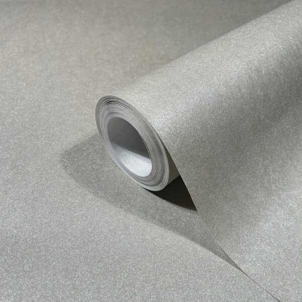 Vliestapete mit glänzendem Uni-Look grau Metalloptik (86559)