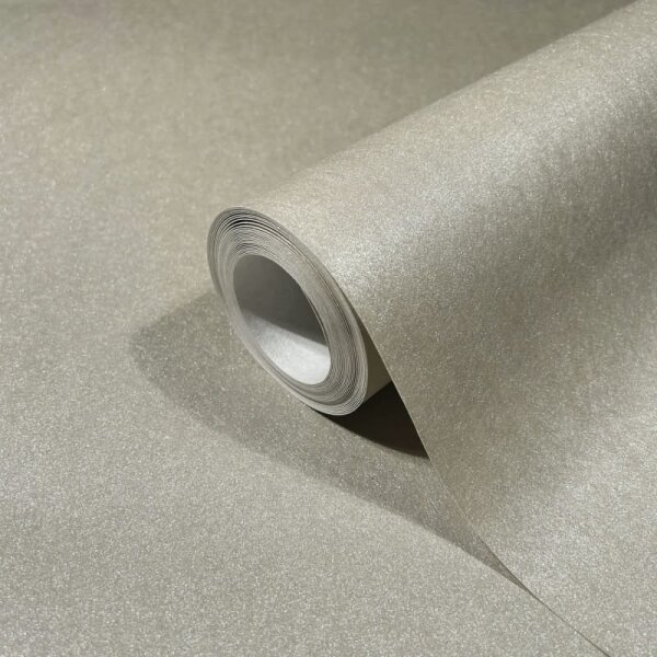 Vliestapete mit glänzendem Uni-Look beige Metalloptik (86560)