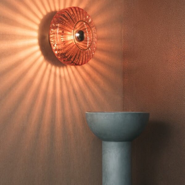 Vliestapete mit glänzendem Uni-Look orange Metalloptik (86561)