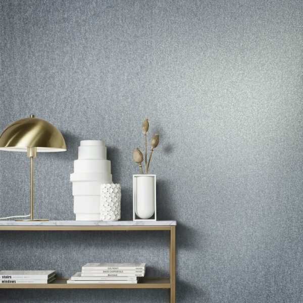 Vliestapete mit glänzendem Uni-Look blau, grün Metalloptik (86564)