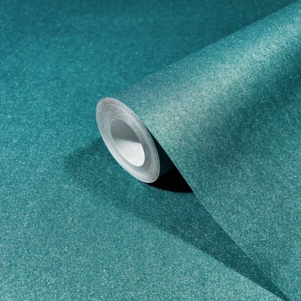 Vliestapete mit glänzendem Uni-Look blau, grau Metalloptik (86565)