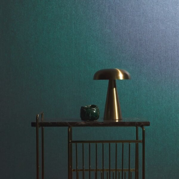 Vliestapete mit glänzendem Uni-Look blau, grau Metalloptik (86565)