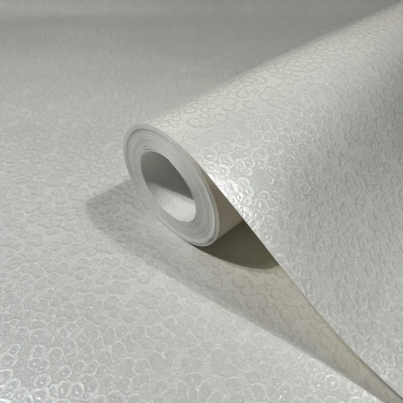 Vliestapete mit glänzendem Hammerschlag Motiv weiß Metalloptik (86567)